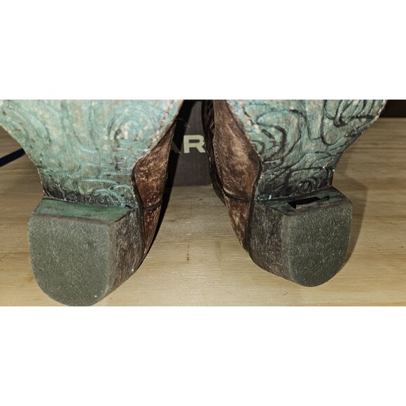 Ariat Gemma SOUTHWESTERN Boots Womens 7B Brown Distressed Western Aztec Cowgirl - Picture 6 of 13